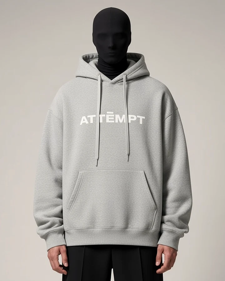 ATTEMPT — Core Logo Hoodie, in grey