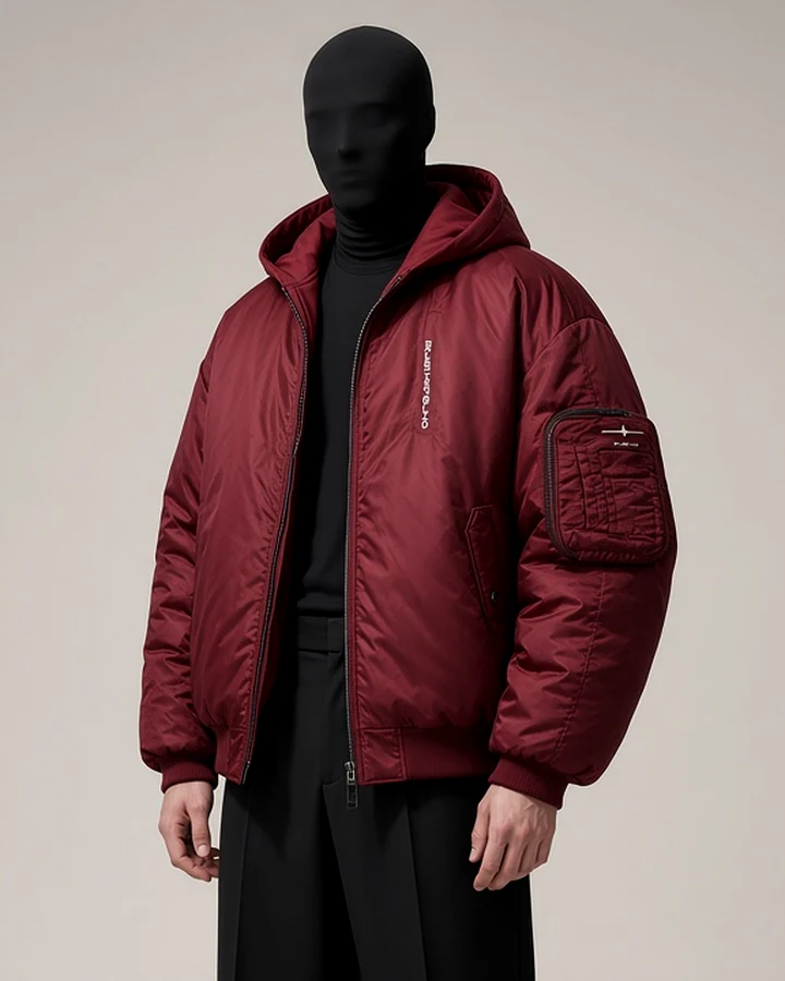BJHG — New Year Red Layered Down Jacket, in red