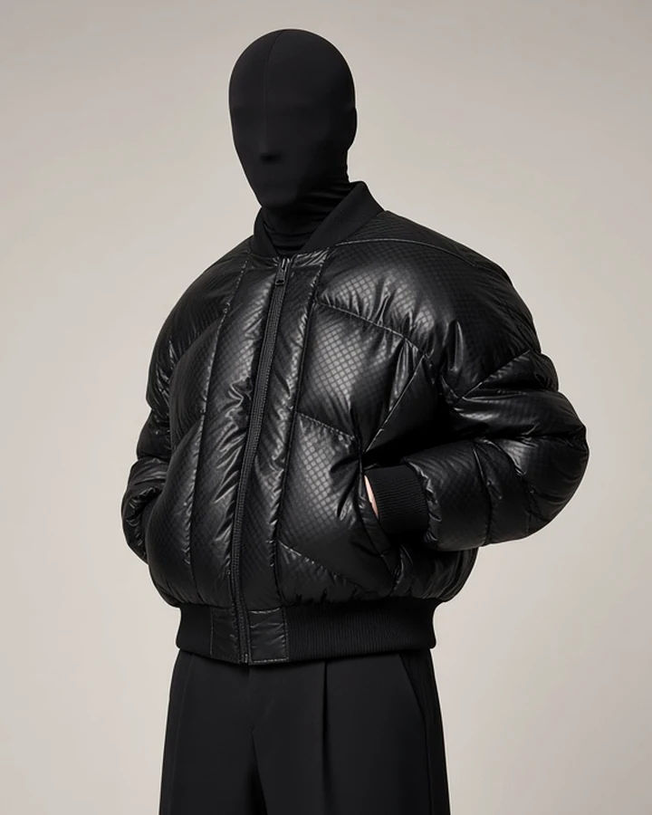 BLINDNOPLAN — 23AW MA-1 Down Jacket, in black