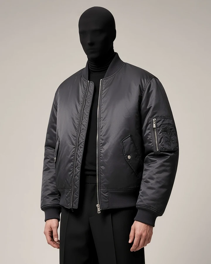 Unawares — Crossed-Key MA-1 Jacket, in charcoal