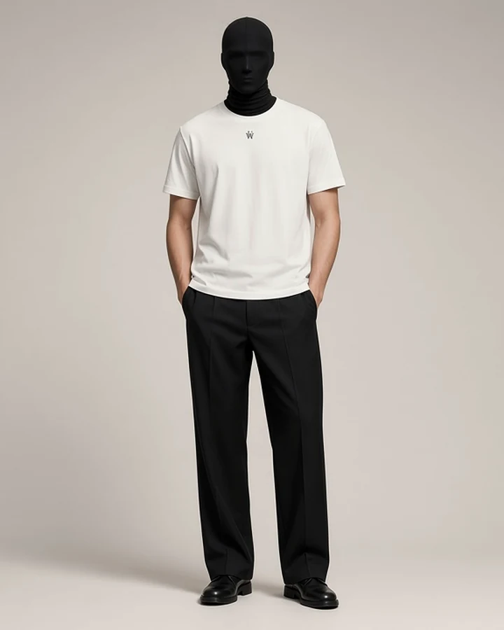Unawares — Long-Staple Cotton Crew Tee, in white