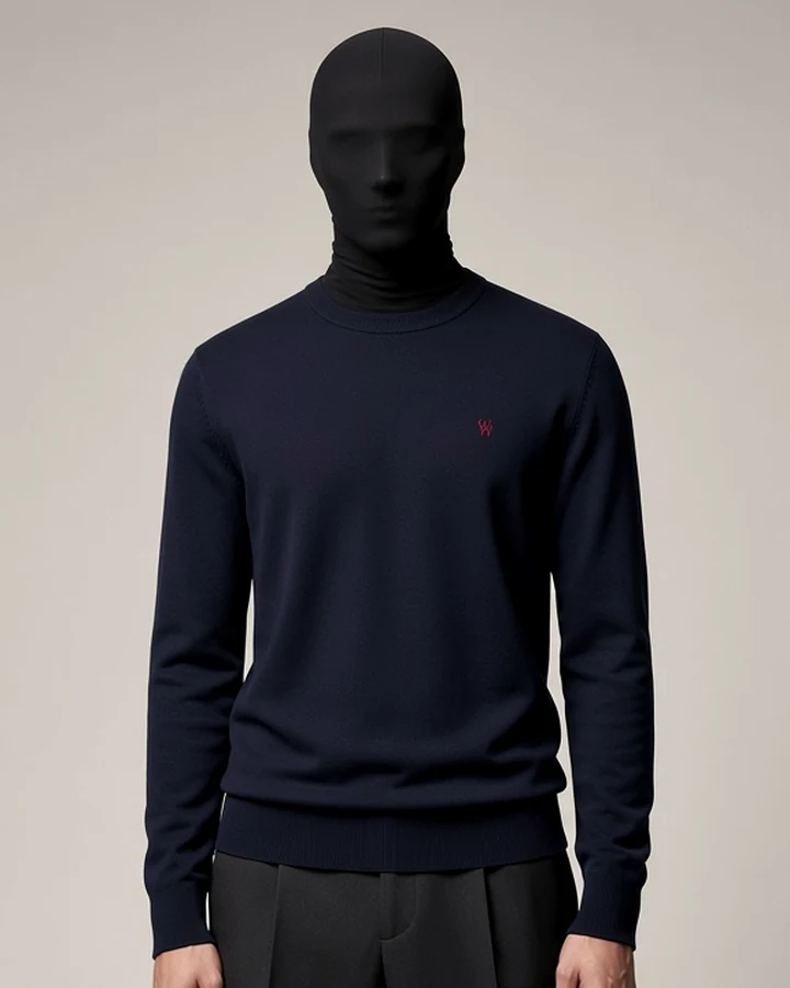 Unawares — Lyocell Wool Fine Knit, in navy